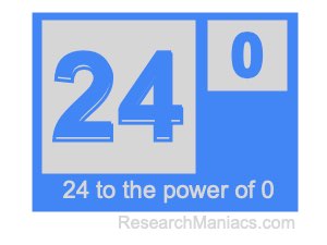 24 to the power of 0