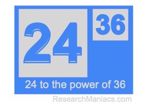 24 to the power of 36