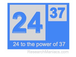 24 to the power of 37