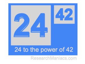 24 to the power of 42