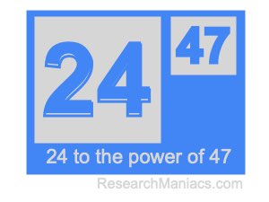 24 to the power of 47