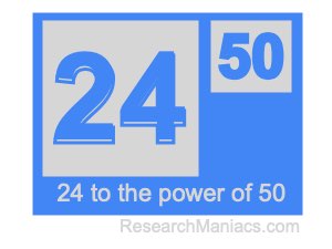 24 to the power of 50