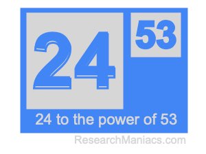 24 to the power of 53