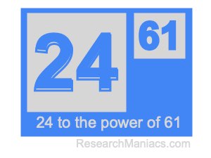 24 to the power of 61