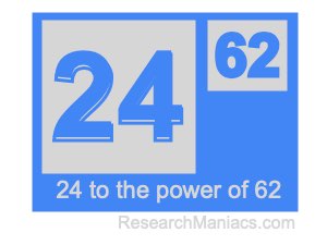 24 to the power of 62