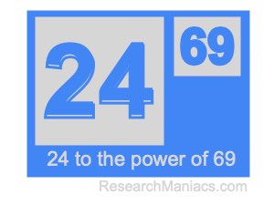 24 to the power of 69