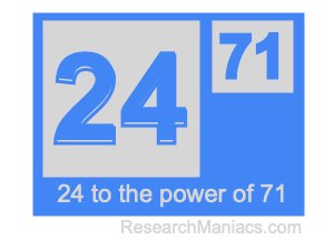 24 to the power of 71