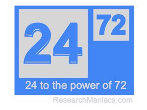 24 to the power of 72