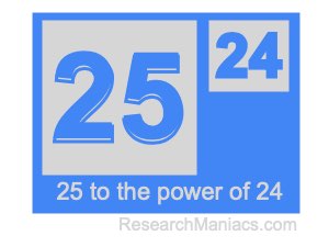 25 to the power of 24