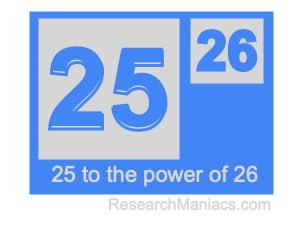 25 to the power of 26