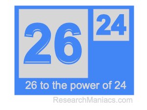 26 to the power of 24