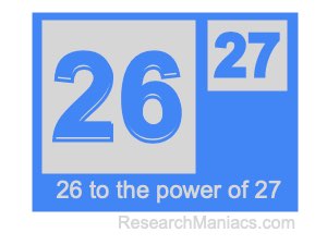 26 to the power of 27