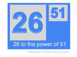 26 to the power of 51