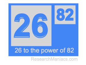 26 to the power of 82