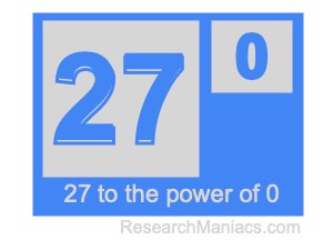 27 to the power of 0