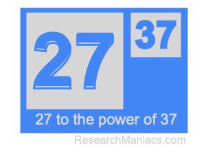 27 to the power of 37