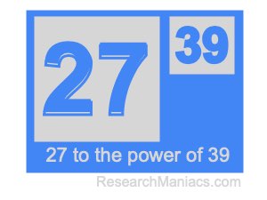 27 to the power of 39