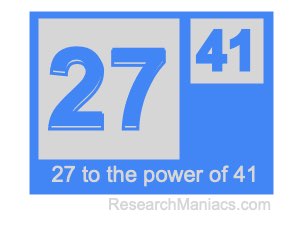 27 to the power of 41