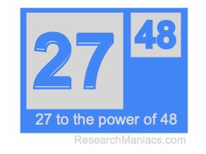 27 to the power of 48