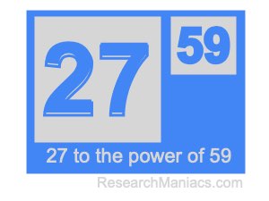 27 to the power of 59