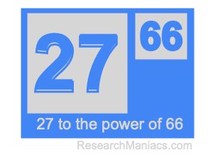 27 to the power of 66