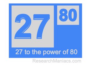 27 to the power of 80