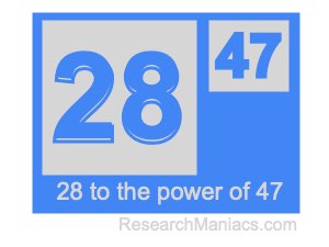 28 to the power of 47