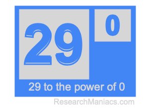 29 to the power of 0