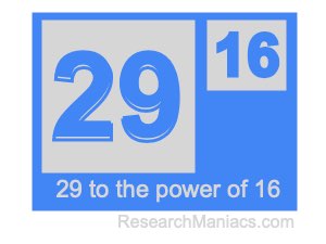29 to the power of 16
