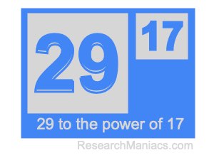 29 to the power of 17