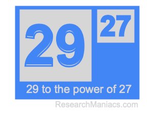29 to the power of 27