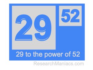 29 to the power of 52