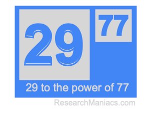 29 to the power of 77