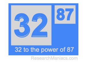 32 to the power of 87
