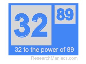 32 to the power of 89