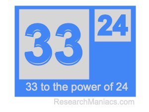 33 to the power of 24