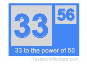 33 to the power of 56