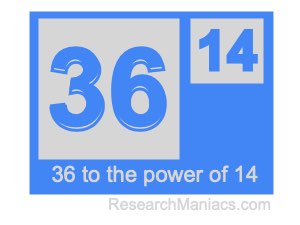 36 to the power of 14