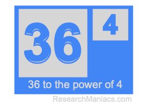 36 to the power of 4