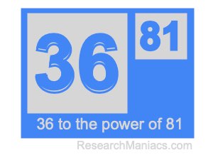 36 to the power of 81