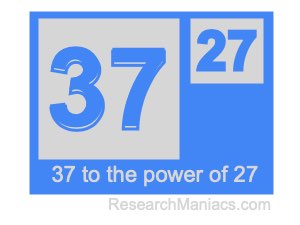 37 to the power of 27