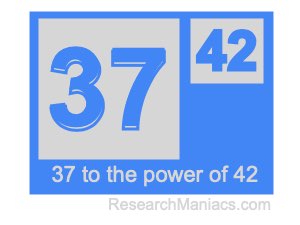 37 to the power of 42