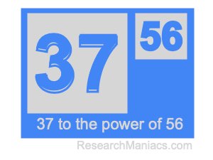 37 to the power of 56