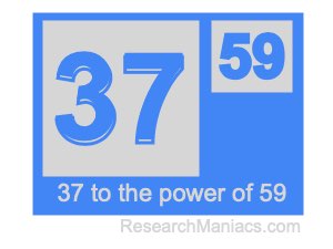37 to the power of 59
