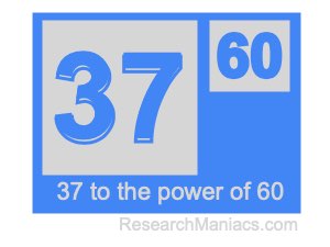 37 to the power of 60