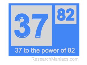 37 to the power of 82