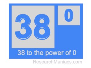 38 to the power of 0