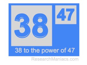 38 to the power of 47