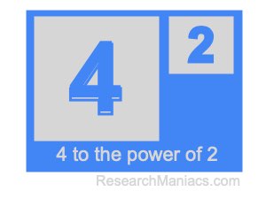 What is 4 to the power of 2? (What is 4 to the 2nd power?)