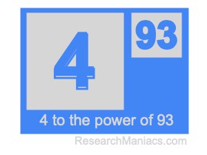 4 to the power of 93